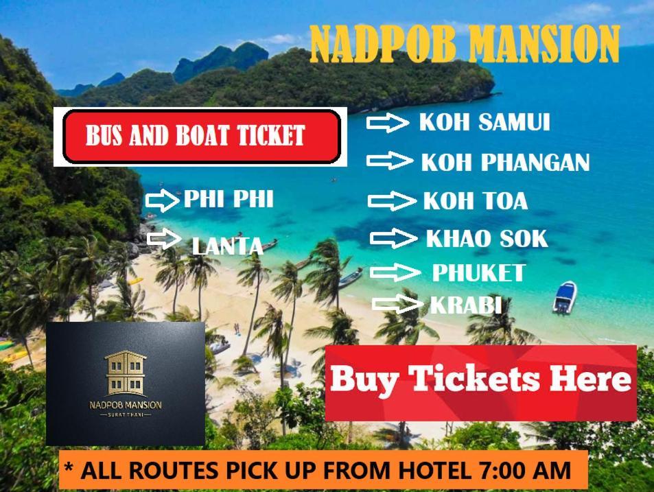 Nadpob Mansion Hotel Surat Thani Exterior photo